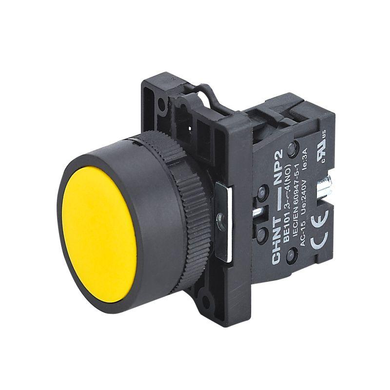 Кнопка управления NP2-EA51 без подсветки 1НО IP40 (R) желт. CHINT 574086
