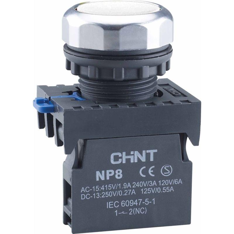 Кнопка управления NP8-10BND 1НО AC/DC24В(LED) IP65 бел. (R) CHINT 667862