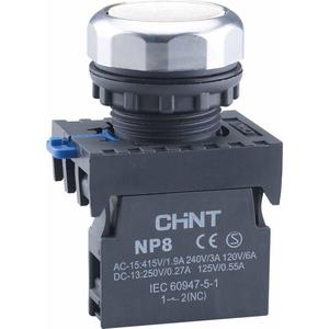 Кнопка управления NP8-10BND 1НО AC/DC24В(LED) IP65 бел. (R) CHINT 667862