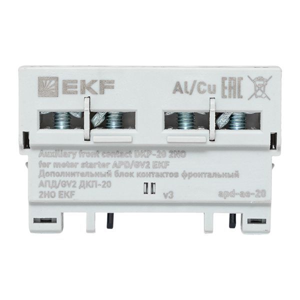 Блок контактов фронтальный дополнительный АПД/GV2 ДКП-20 2НО EKF apd-ae-20