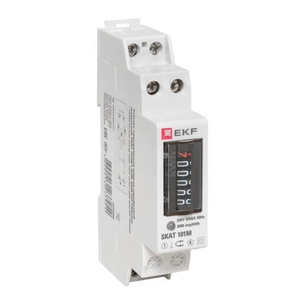Счетчик SKAT 101М/1-5(40) SDM 1ф 5-40А модульный без поверки EKF 10105M