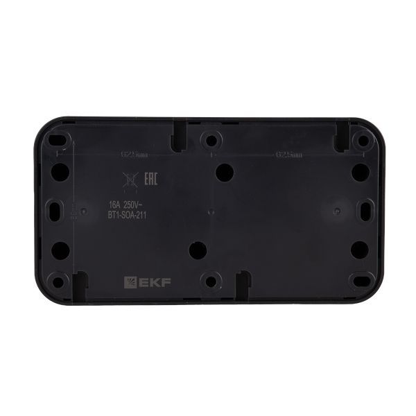 Розетка 2-м ОП Бронто 16А IP55 винтов. клеммы антрацит EKF BT1-SOA-211