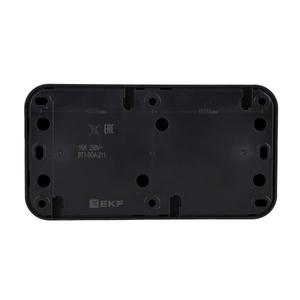 Розетка 2-м ОП Бронто 16А IP55 винтов. клеммы антрацит EKF BT1-SOA-211
