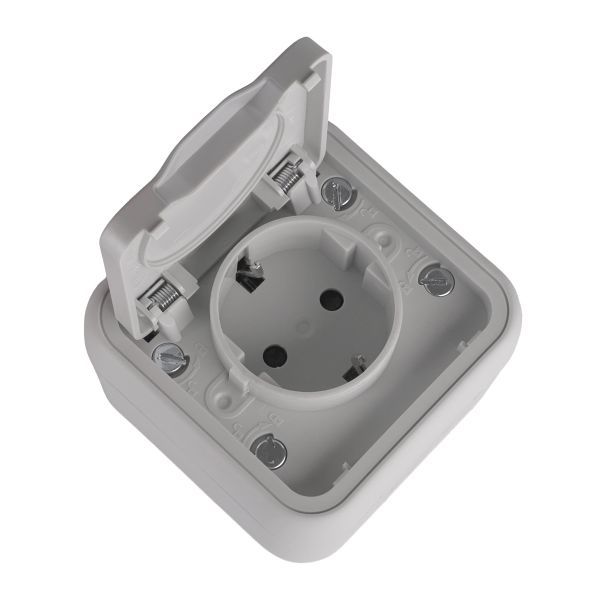 Розетка 1-м ОП Бронто 16А IP55 винтов. клеммы сер. EKF BT1-SOG-111