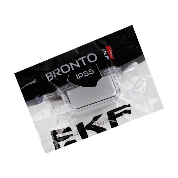 Розетка 1-м ОП Бронто 16А IP55 винтов. клеммы сер. EKF BT1-SOG-111