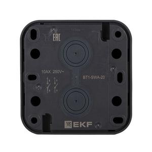 Выключатель 2-кл. ОП Бронто 10А IP55 автоматические клеммы антрацит EKF BT1-SWA-20