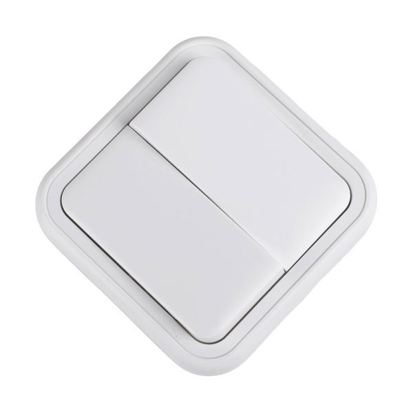 Выключатель 2-кл. ОП Бронто 10А IP55 автоматические клеммы бел. EKF BT1-SWW-20