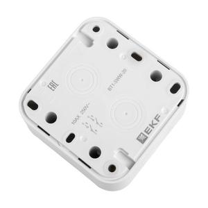 Выключатель 2-кл. ОП Бронто 10А IP55 автоматические клеммы бел. EKF BT1-SWW-20