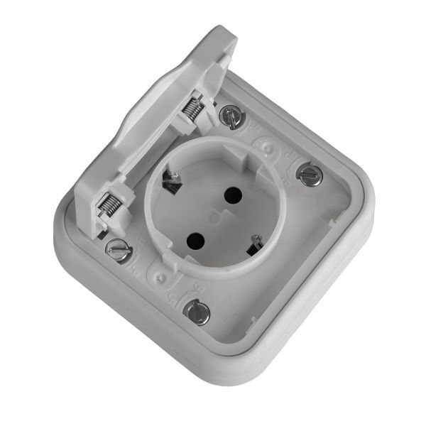 Розетка 1-м СП Бронто 16А IP55 винтов. клеммы сер. EKF BT2-SOG-111