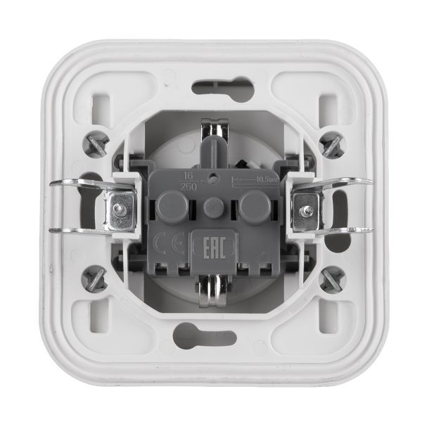 Розетка 1-м СП Бронто 16А IP55 винтов. клеммы бел. EKF BT2-SOW-111