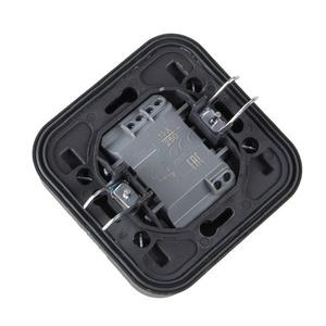 Выключатель проходной 1-кл. СП Бронто 10А IP55 автоматические клеммы антрацит EKF BT2-SWA-11