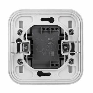 Выключатель проходной 1-кл. СП Бронто 10А IP55 автоматические клеммы бел. EKF BT2-SWW-11
