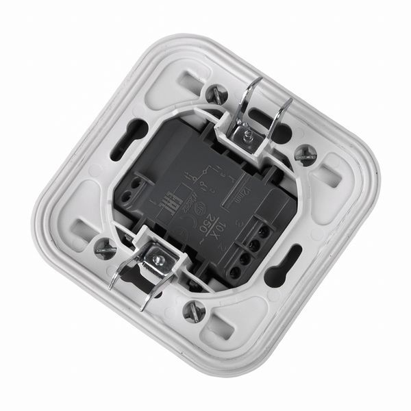 Выключатель проходной 1-кл. СП Бронто 10А IP55 автоматические клеммы бел. EKF BT2-SWW-11