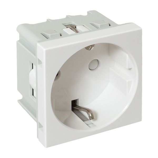 Розетка 1-м 2мод. C-Line РКС-20-30-П 45х45 с заземл. бел. EKF E2MR16-028-10