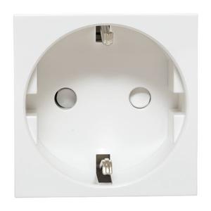 Розетка 1-м 2мод. C-Line РКС-20-30-П 45х45 с заземл. бел. EKF E2MR16-028-10