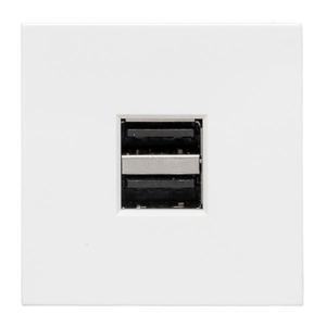 Розетка USB сила тока 2.1А (2 гнезда) без индикатора EKF E2MR2-20USB-10