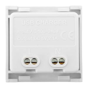 Розетка USB 2-м A+C 2.1А без индикатора бел. EKF E2MR2-21USB-10-AC