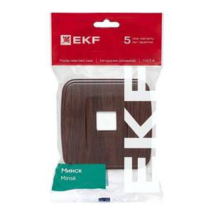 Розетка компьютерная 1-м ОП Минск RJ45 1А 120В темн. дерево EKF EGK01-035-40