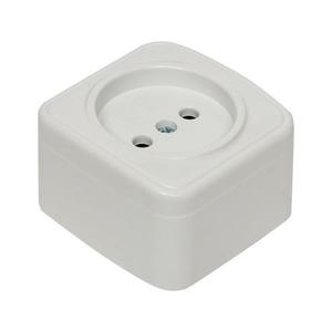 Розетка 1-м ОП Минск 10А IP20 без заземл. бел. Basic EKF EGR10-022-10