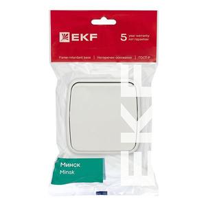 Выключатель 1-кл. ОП Минск 10А IP20 бел. Basic EKF EGV10-021-10