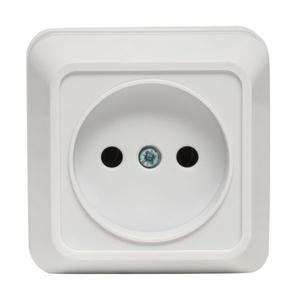 Розетка 1-м ОП Рим 10А IP20 без заземл. бел. EKF ENR10-022-10