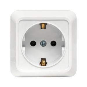 Розетка 1-м ОП Рим 16А IP20 с заземл. бел. EKF ENR16-028-10