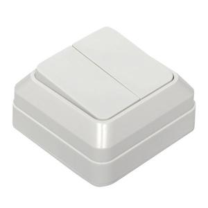 Выключатель 2-кл. ОП Рим 10А IP20 бел. EKF ENV10-023-10