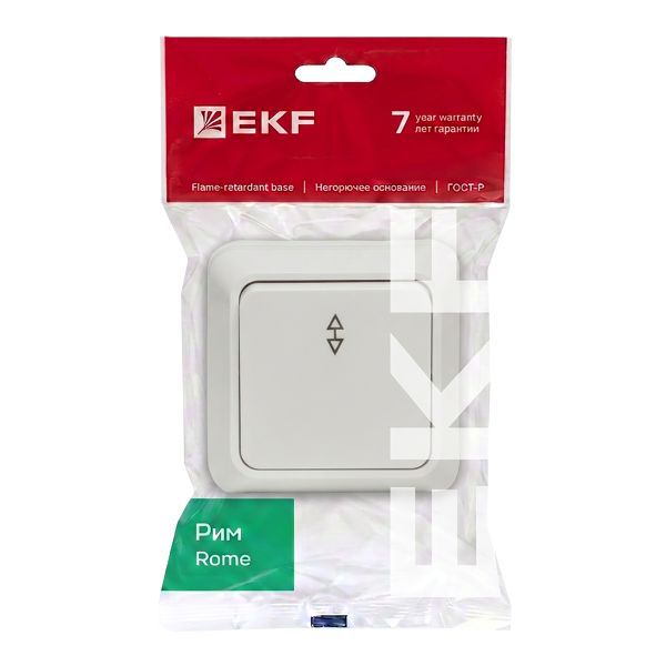 Переключатель проходной 1-кл. ОП Рим 10А IP20 бел. EKF ENV10-025-10