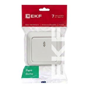 Переключатель проходной 1-кл. ОП Рим 10А IP20 бел. EKF ENV10-025-10
