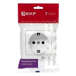 Розетка 1-м ОП Владивосток 16А IP44 с заземл. EKF EQR16-029-30-54