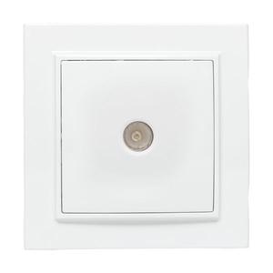 Розетка телевизионная TV 1-м СП Минск 5-862МГц 75Ом бел. Basic EKF ERA00-027-10