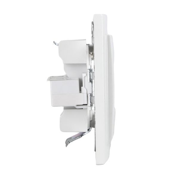 Розетка компьютерная + телефонная 2-м СП Минск RJ45 + Phone бел. Basic EKF ERK00-135-10