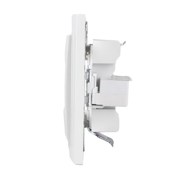 Розетка компьютерная + телефонная 2-м СП Минск RJ45 + Phone бел. Basic EKF ERK00-135-10