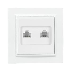 Розетка компьютерная 2-м СП Минск RJ45 бел. EKF ERK02-035-10