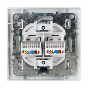 Розетка компьютерная 2-м СП Минск RJ45 бел. EKF ERK02-035-10