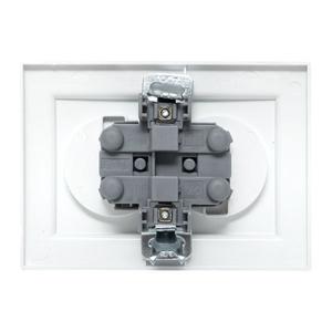 Розетка 2-м СП Минск 10А IP20 без заземл. защ. шторки бел. Basic EKF ERR10-102-100