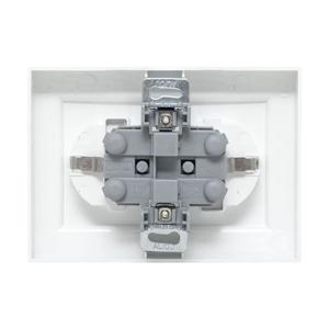 Розетка 2-м СП Минск 16А IP20 с заземл. защ. шторки бел. Basic EKF ERR16-128-100