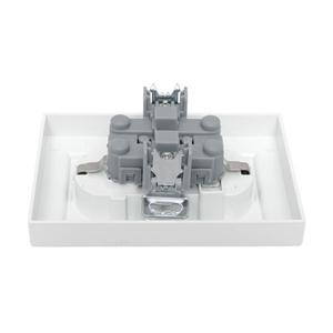 Розетка 2-м СП Минск 16А IP20 с заземл. защ. шторки бел. Basic EKF ERR16-128-100