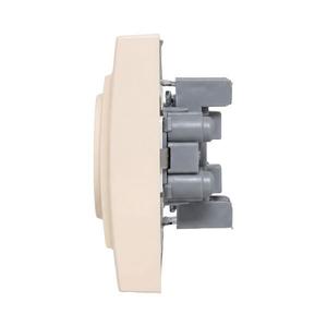 Розетка 2-м СП Минск 16А IP20 с заземл. защ. шторки беж. EKF ERR16-128-200