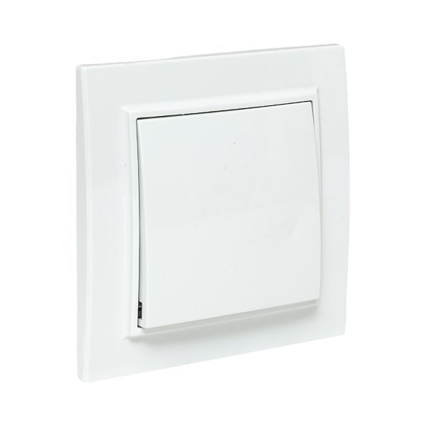 Выключатель 1-кл. СП Минск 10А IP20 бел. Basic EKF ERV10-021-10