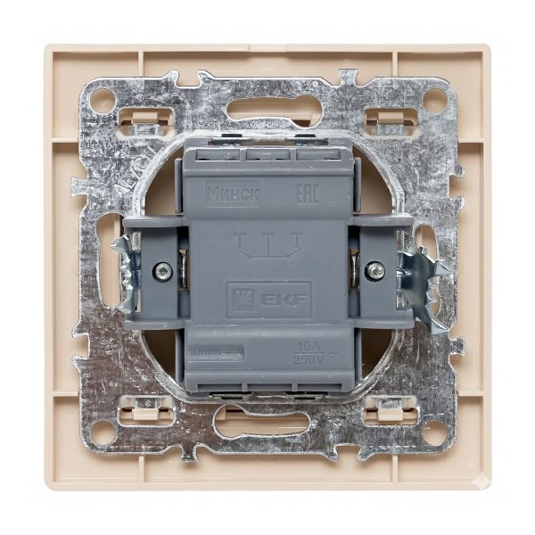 Переключатель проходной 1-кл. СП Минск 10А IP20 беж. EKF ERV10-025-20