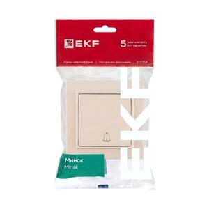 Переключатель проходной 2-кл. СП Минск 10А IP20 беж. EKF ERV10-026-20