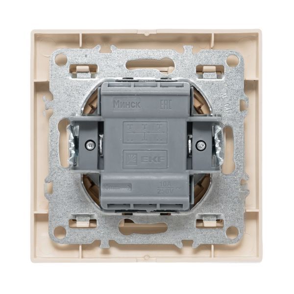 Переключатель проходной 2-кл. СП Минск 10А IP20 беж. EKF ERV10-026-20