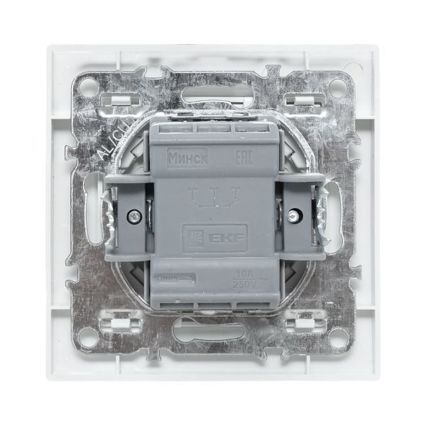Переключатель проходной 2-кл. СП Минск 10А IP20 бел. Basic EKF ERV10-027-10