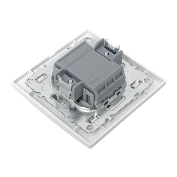 Выключатель 2-кл. СП Минск 10А IP20 с индикатором бел. Basic EKF ERV10-123-10