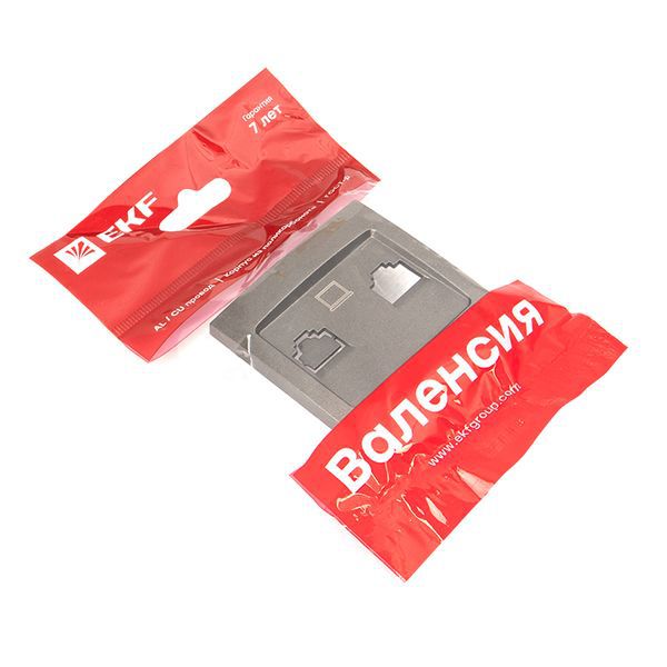 Панель лицевая Валенсия для розетки 2-м RJ-45 графит PROxima EKF ESK02-L-035-60