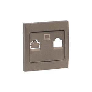 Панель лицевая Валенсия для розетки 2-м RJ-45 графит PROxima EKF ESK02-L-035-60