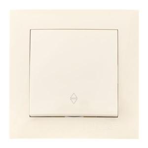 Переключатель проходной 1-кл. СП Валенсия 10А IP20 крем. PROxima EKF EWV10-025-20