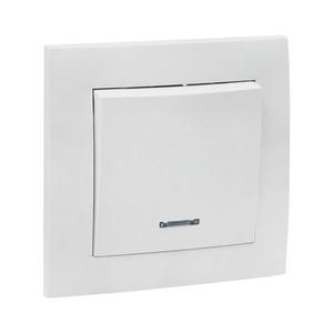 Выключатель 1-кл. СП Валенсия 10А IP20 с индикатором бел. PROxima EKF EWV10-121-10