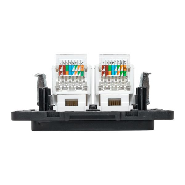 Розетка компьютерная 2-м Стокгольм RJ-45 механизм черн. EKF EZK02-035-10